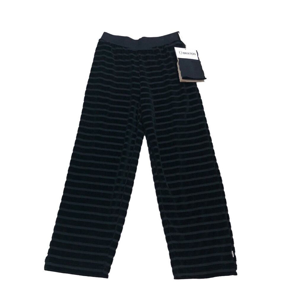Brixton Columbia Pant Womens Size S Black Pull On Athleisure Ribbed Lounger New — image 7 of 8